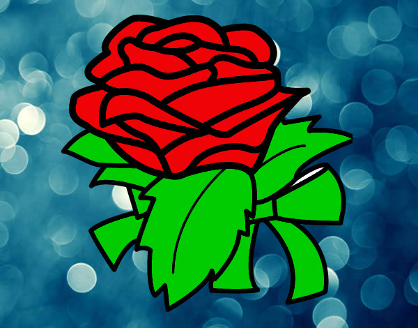 Desenho Rosa, flor pintado por Gabrielly