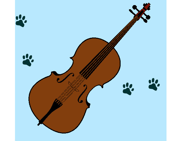 Desenho Violino pintado por BiaCedraz