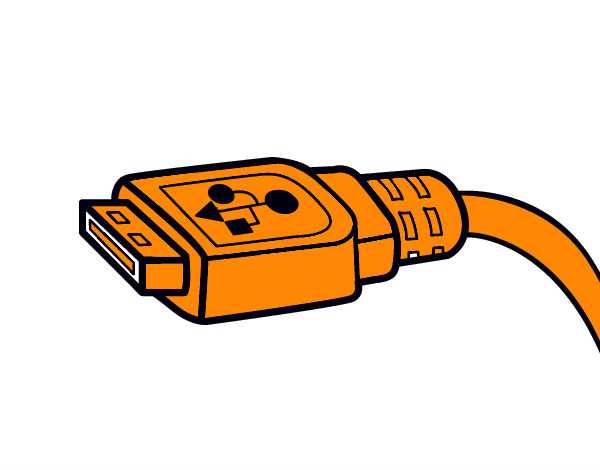 Desenho Cabo USB pintado por claudir