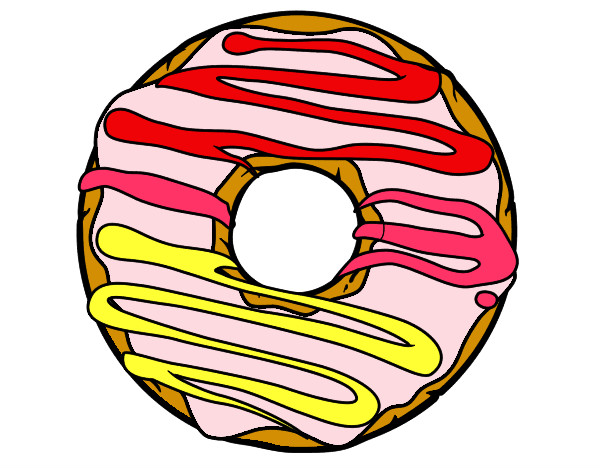 Desenho Donut pintado por kalline