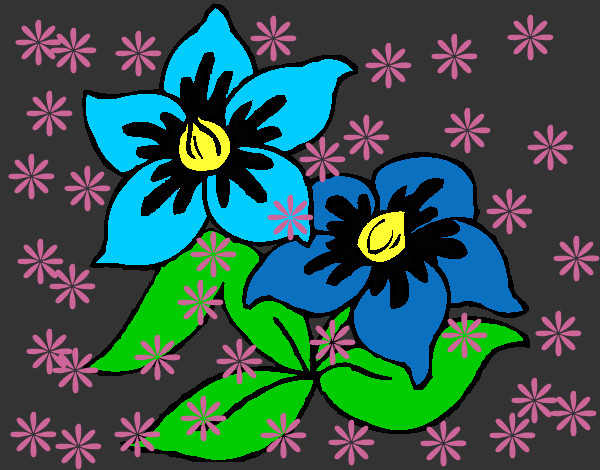 Desenho Flores pintado por nayarinha
