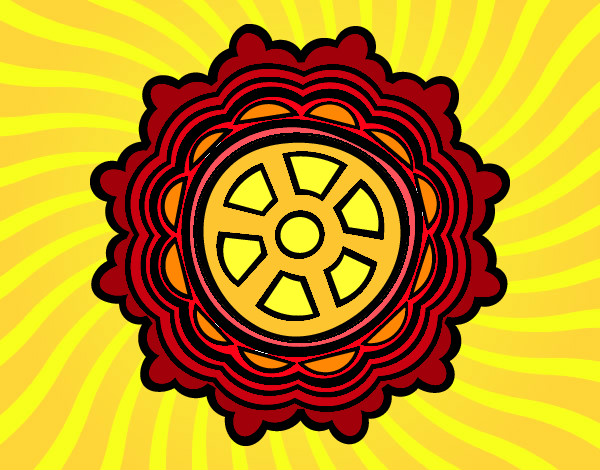 Desenho Mandala em forma de leme pintado por VANDINHA
