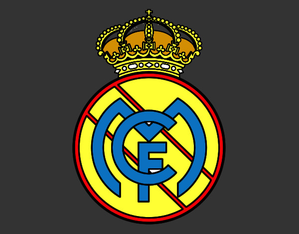 Desenho Emblema do Real Madrid C.F. pintado por LAGARINHOS