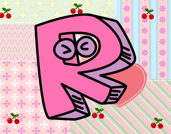 Desenho Letra R pintado por nataloide