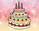 Desenho Torta de Aniversário pintado por Danny