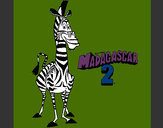 Desenho Madagascar 2 Marty pintado por caiosz