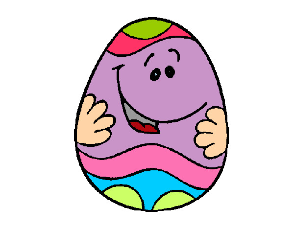 Desenho Ovo de páscoa feliz pintado por Aninhaa