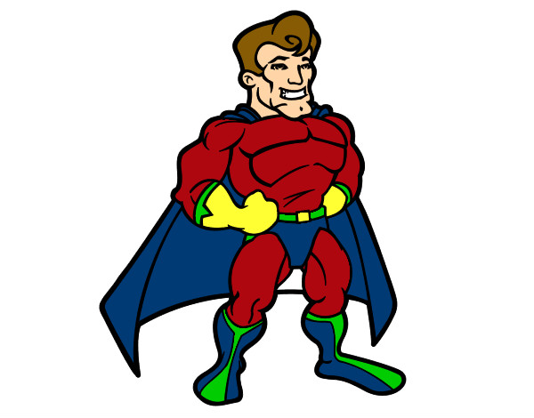 Desenho Super-herói musculoso pintado por BRUNAZATTA