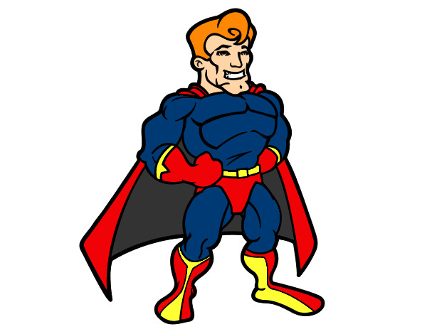 Desenho Super-herói musculoso pintado por matheus7