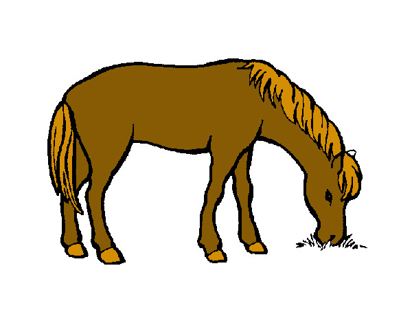 Desenho Cavalo a comer  pintado por Lili_7