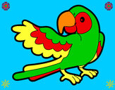 Desenho Papagaio abrir a asa pintado por mariana20