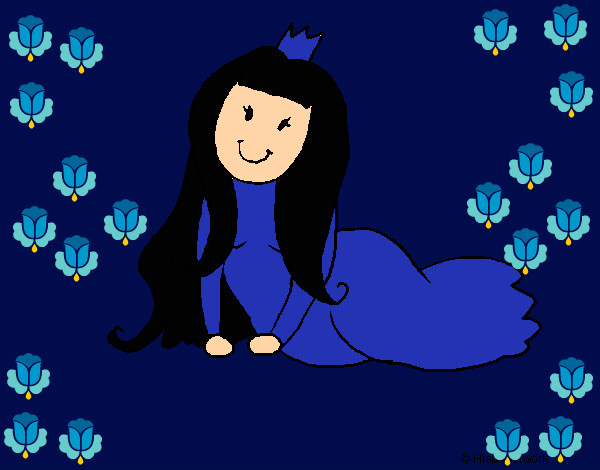 Desenho Princesa contente pintado por nayarinha