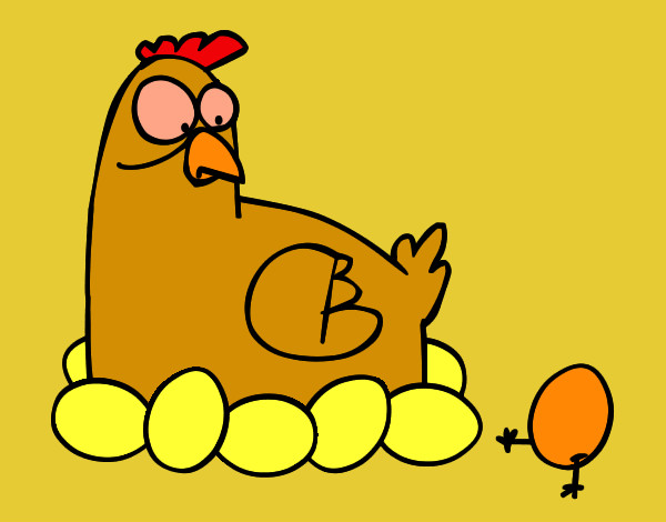 Desenho A incubação de galinha pintado por titi8