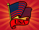 Desenho Bandeira dos Estados Unidos pintado por godim