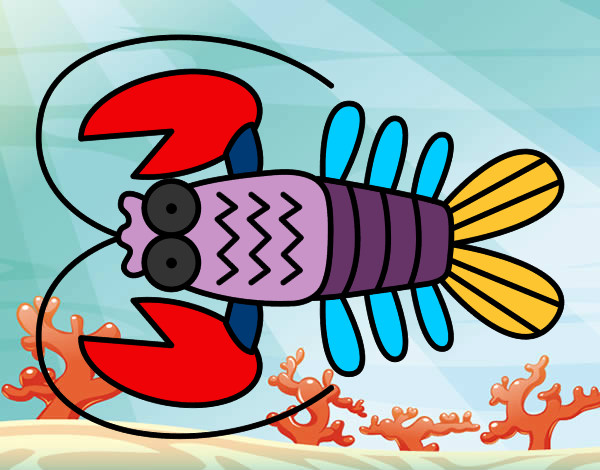 Desenho Crustáceo pintado por Ruben