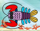 Desenho Crustáceo pintado por Ruben