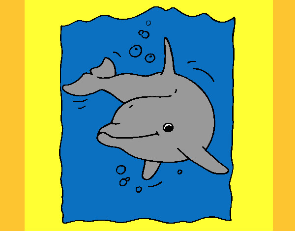 Desenho Golfinho pintado por Ruben