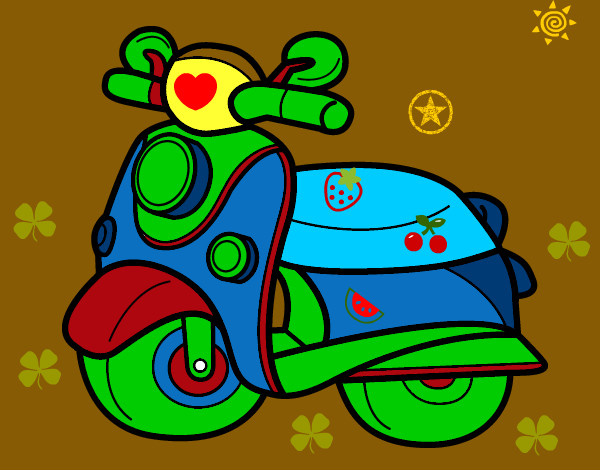 Desenho Motocicleta Vespa pintado por cibele