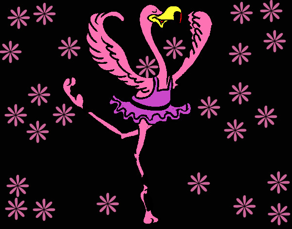 Desenho Avestruz em ballet pintado por nayarinha