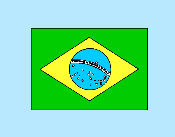 Desenho Brasil pintado por nathanya