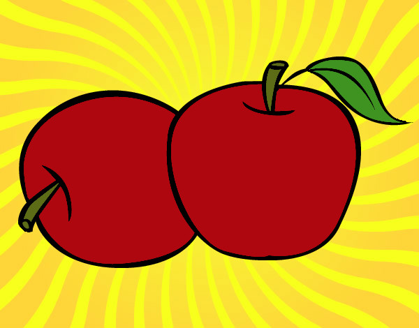 Desenho Dois maçãs pintado por klau
