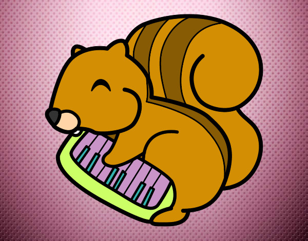 esquilo pianista