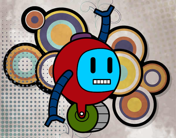 Desenho Robô com roda pintado por caiosz