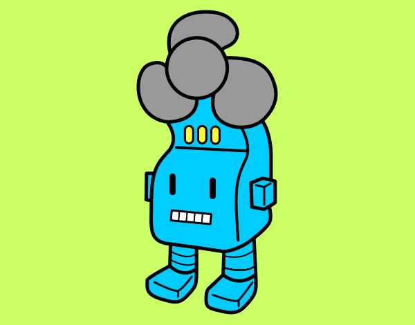 Desenho Robô ventilador pintado por caiosz
