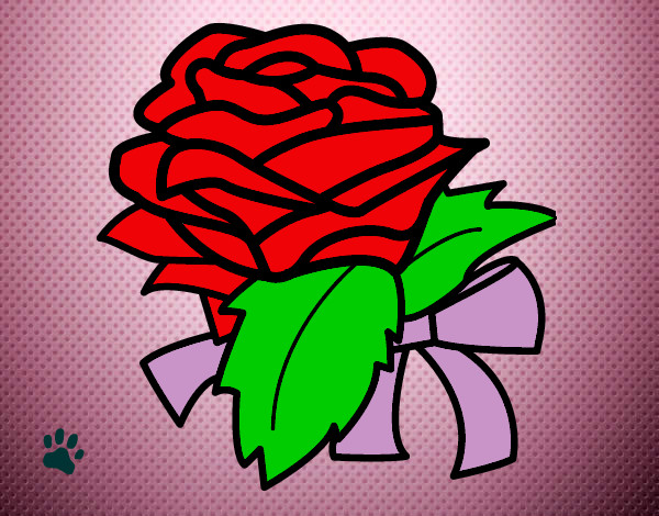 Desenho Rosa, flor pintado por fernandaa