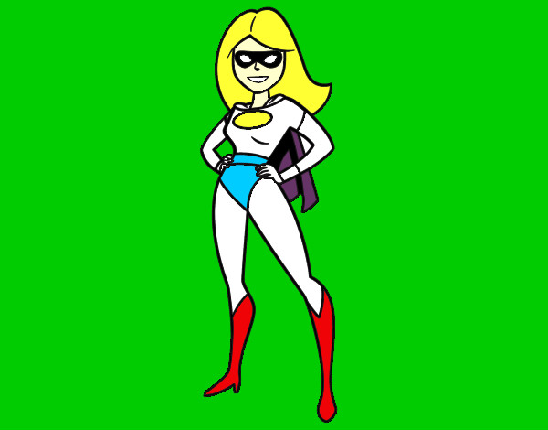 Desenho Superheroine pintado por caiosz