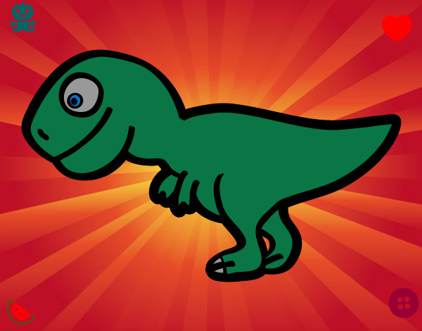 Desenho de Tiranossauro rex jovem pintado e colorido por Usuário