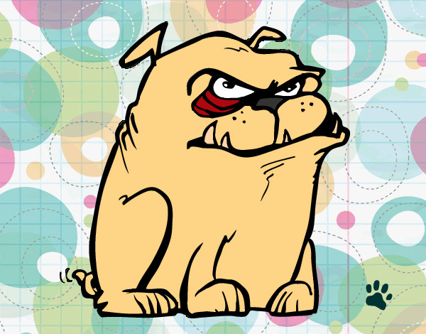 Desenho Cão com raiva pintado por larissa