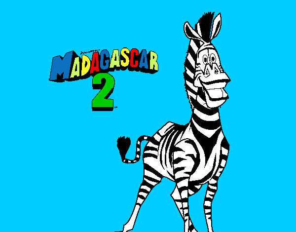 Desenho Madagascar 2 Marty 2 pintado por caiosz