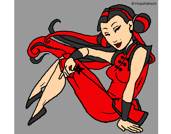 Desenho Princesa ninja pintado por sarita
