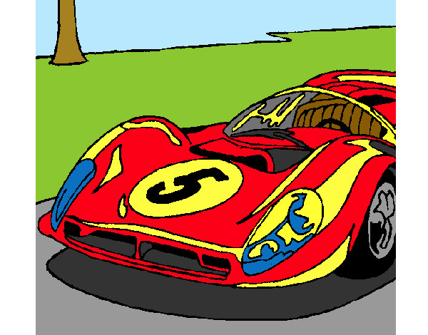 Desenho Automóvel número 5 pintado por aninha10