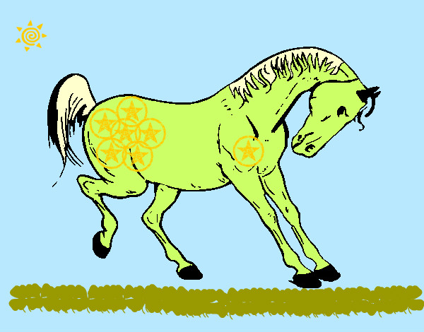 Desenho Cavalo a dançar pintado por Alessandra
