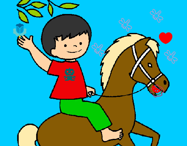 Desenho Cavalo pintado por Caua
