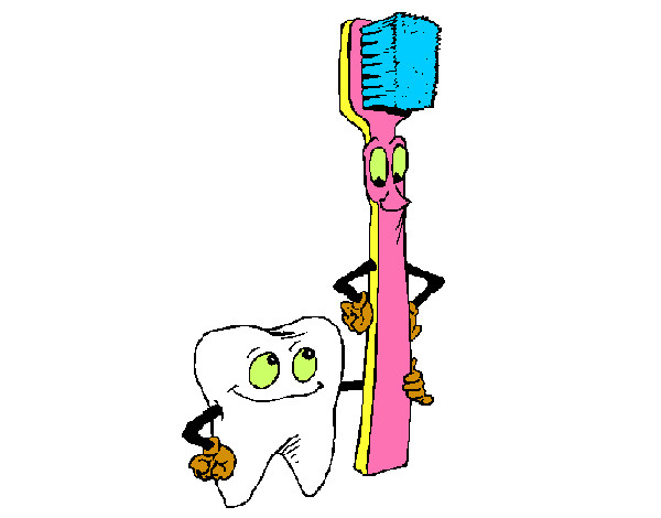 Desenho Dentes e escova de dentes pintado por MARCIO 