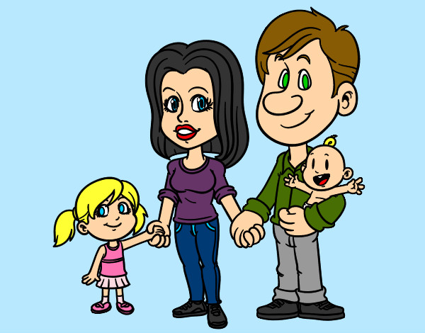 Desenho Família feliz pintado por Lylih