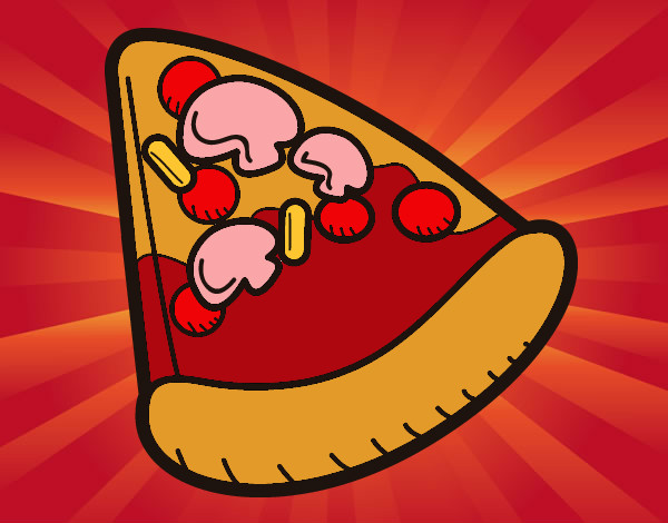 Desenho Fatia de pizza pintado por Nate
