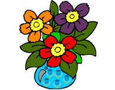 Desenho Jarro de flores pintado por jaqueline 