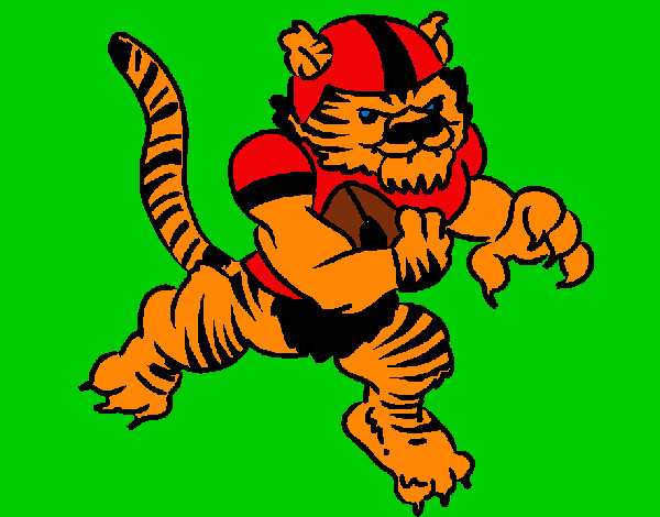 Desenho Jogador tigre pintado por gabii