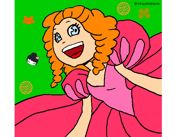 Desenho Princesa risonha pintado por LadyCinthi