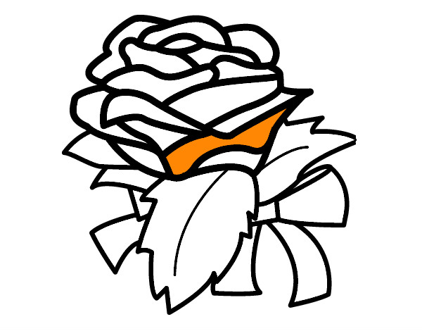 Desenho Rosa, flor pintado por Alessandra