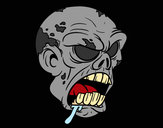Desenho Cabeça de zombie pintado por -Ariele-