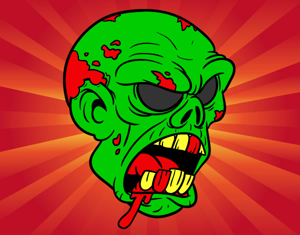 Desenho Cabeça de zombie pintado por brunorket