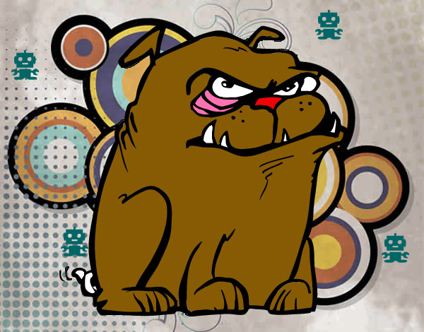 Desenho Cão com raiva pintado por helenita
