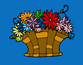 Desenho Cesta de flores 7 pintado por rainara