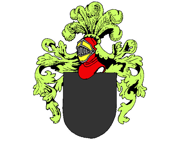 Desenho Escudo de armas e capacete pintado por brunorket