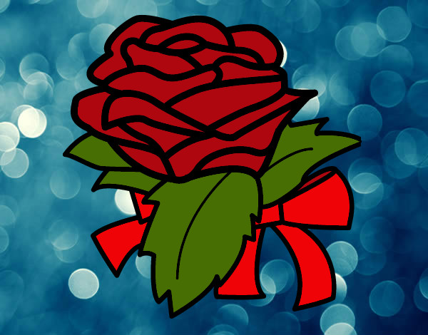 Desenho Rosa, flor pintado por rainara